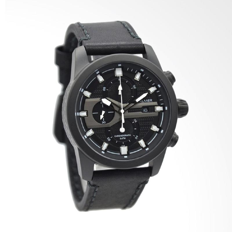 Balmer – Balmer Jam Tangan Pria Leather Strap Hitam Ring Hitam Jarum Putih B.7938MB