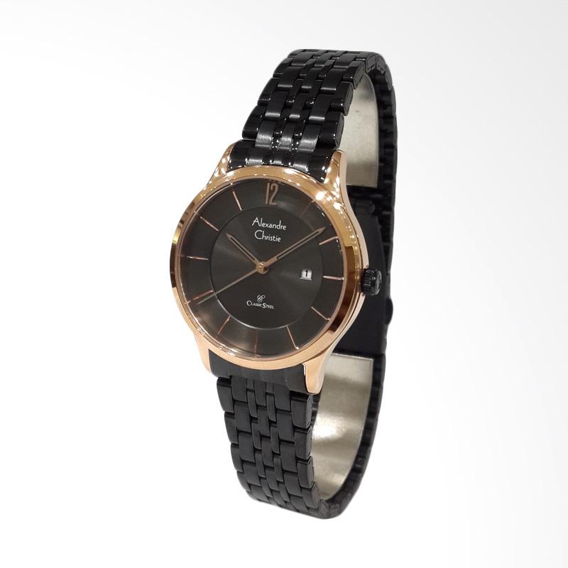Alexandre Christie – Alexandre Christie Classic Steel 8525LDBBRBA Jam Tangan Wanita – Black Rose Gold