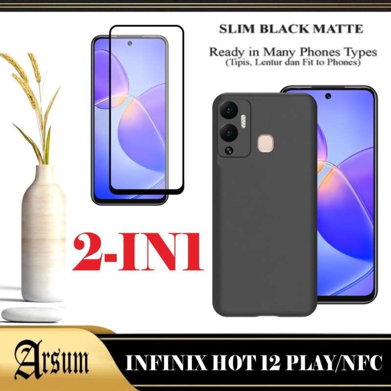 Promo Promo Case Infinix Hot Play Hot Play Nfc Premium Slim Matte Macaron List Hitam