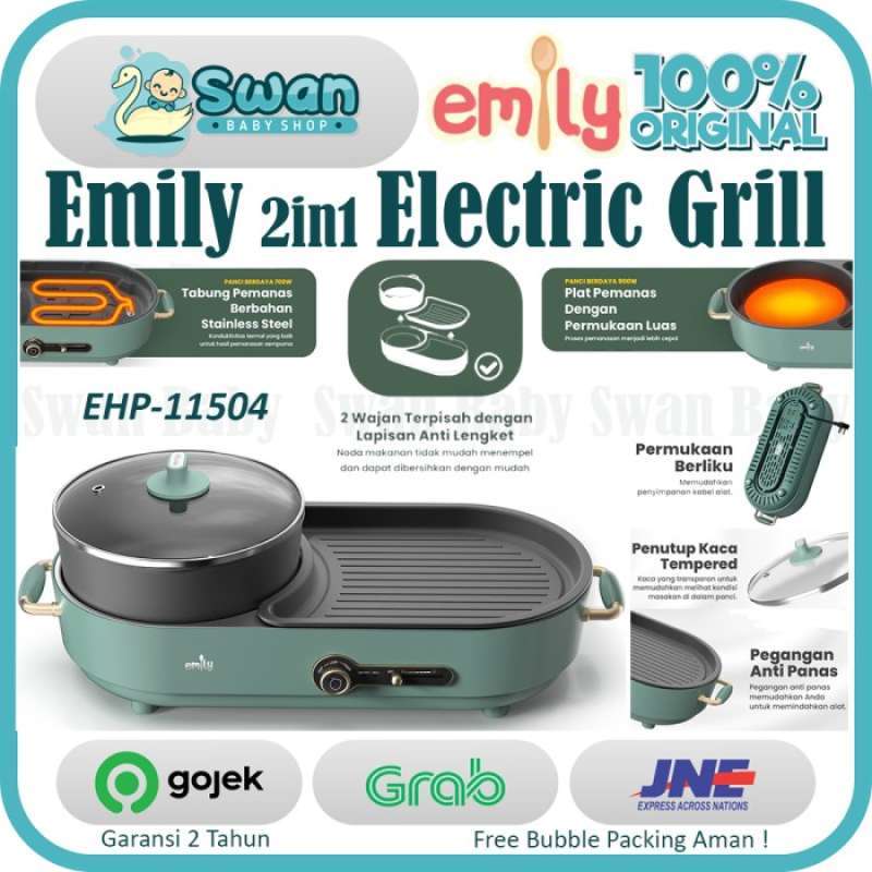 Promo Emily In Electric Grill Hot Pot L Pemanggang Perebus Makanan Diskon Di Seller