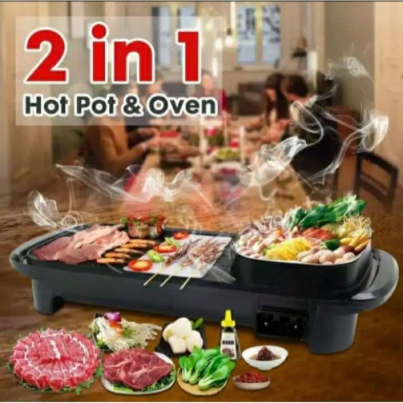 Jual Korean Panggangan BBQ Hot Pot Oven 2 In 1 Grill Elektrik Di Seller CobanBaith Kapuk