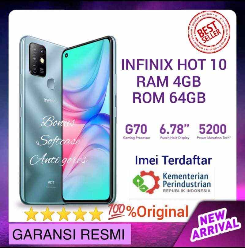 Jual INFINIX HOT 10 RAM 4 64 GARANSI RESMI Di Seller Gracia Cellular Curug Kulon Kab