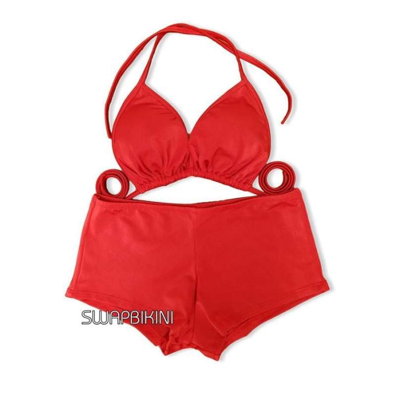Jual Pakaian Dalam Wanita Murah Bikini Boxer Segitiga Merah 028 Di