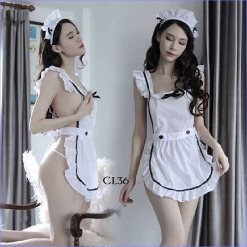 Jual Costume Cosplay Sexy Lingerie Apron Maid Pelayan Seksi Premium