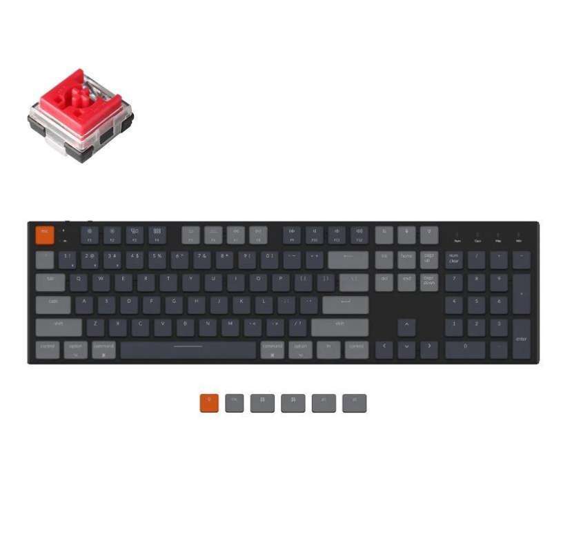 Jual Keychron K Ultra Slim Full Size Optical Hot Swappable Rgb Backlight Red Switch Di Seller
