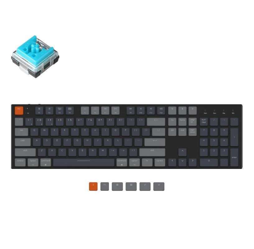 Jual Keychron K Ultra Slim Full Size Optical Hot Swappable Rgb Backlight Blue Switch Di