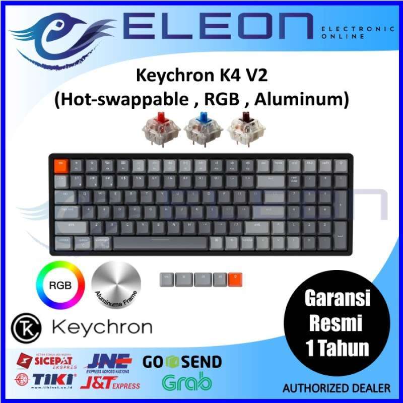 Jual Recommend Keychron K V Hot Swappable Rgb Backlight Aluminum Frame Brown Brown Di