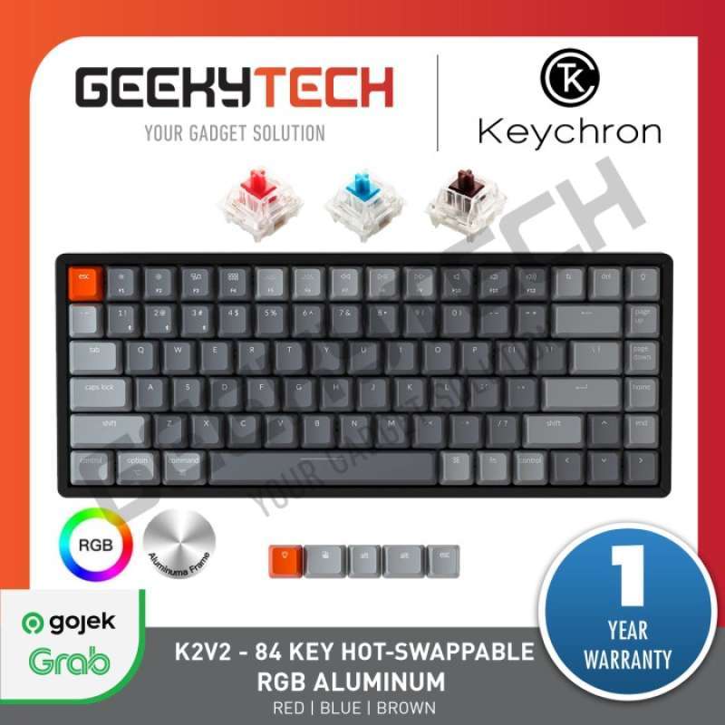 Jual Sale Keychron K V Hot Swappable Rgb Backlight Aluminium Frame Red Switch Di