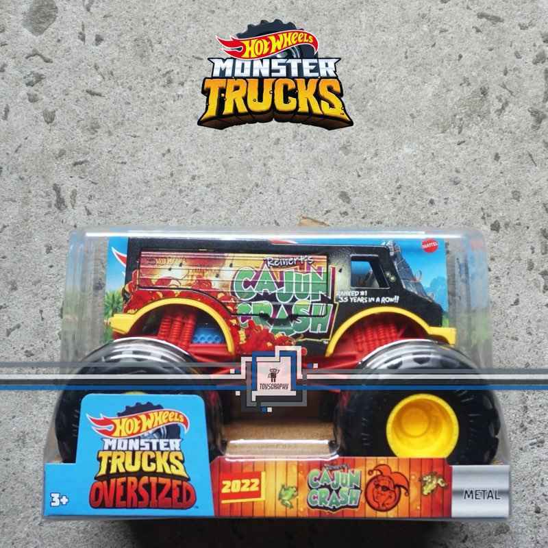 Jual Hot Wheels Monster Trucks Oversized Cajun Crash 1 24 Hotwheels Jam Di Seller Toysgraphy
