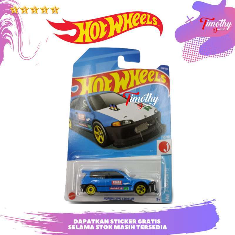 Jual Hot Wheels Error Eror Honda Civic Custom Asada Biru Rivet Base Body Di Seller Timothy