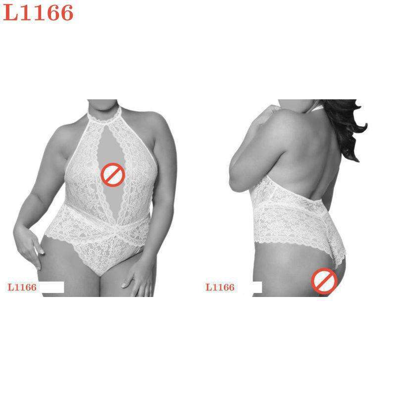 Jual L Lingerie Plus Size Teddy Halterneck Putih Transparan Di Seller Plazakotadotcom