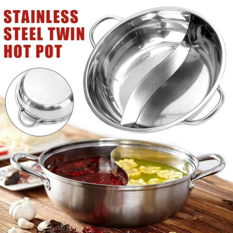 Promo Panci Shabu Shabu Suki Sukiyaki Steamboat Hot Pot Stainless Pot 28 Cm Bubble Wrap Diskon