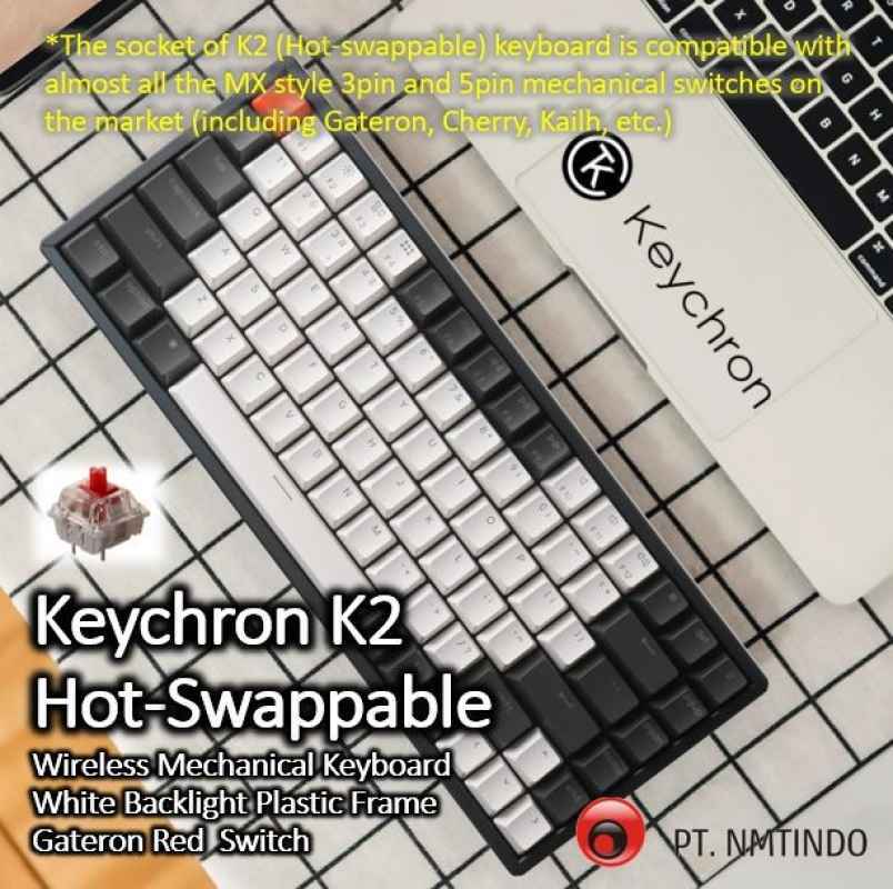 Jual Keychron K Hot Swappable Red Switch White Backlight Plastic Frame Di Seller Cullen Darrel