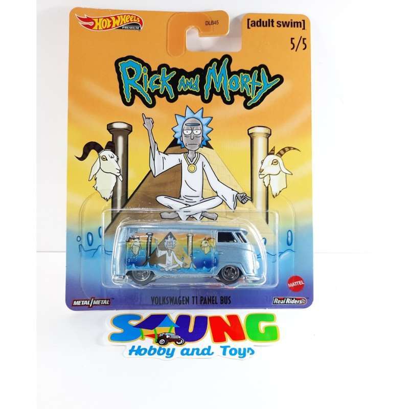 Promo Hotwheels Volkswagen Vw T Panel Bus Premium Rick Morty Hot Wheels Rickmorty Premium