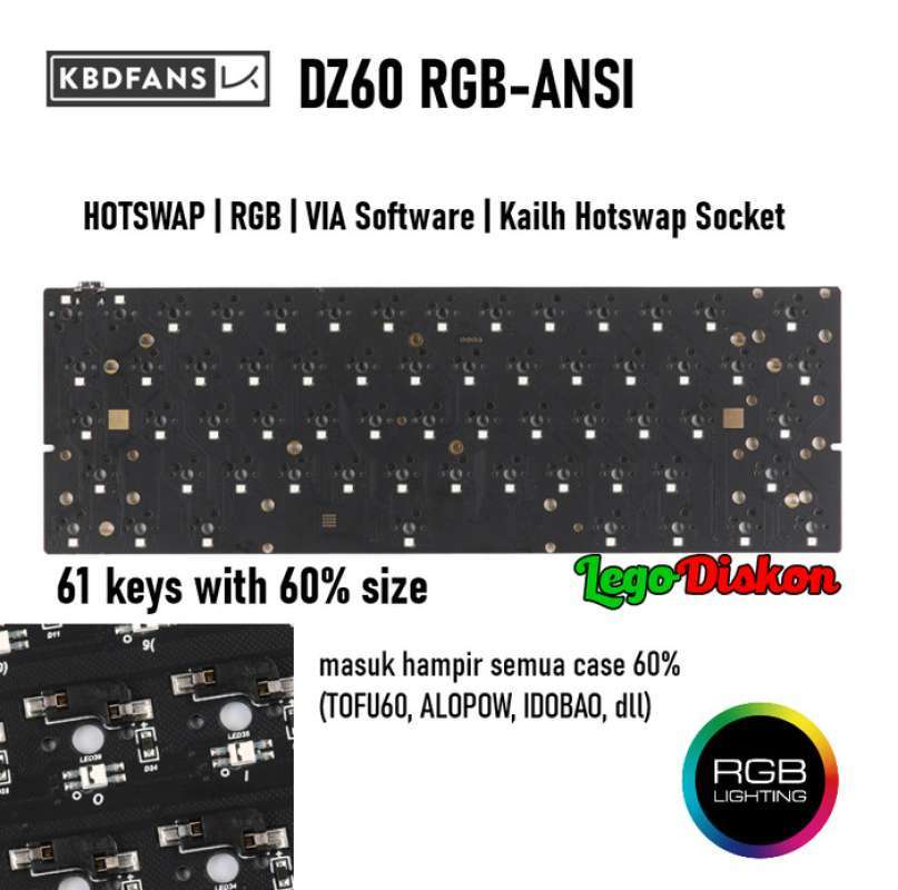 Jual Dz Rgb Ansi V Hot Swap Mechanical Keyboard Pcb Custom Keyboard Di Seller Cullen Darrel