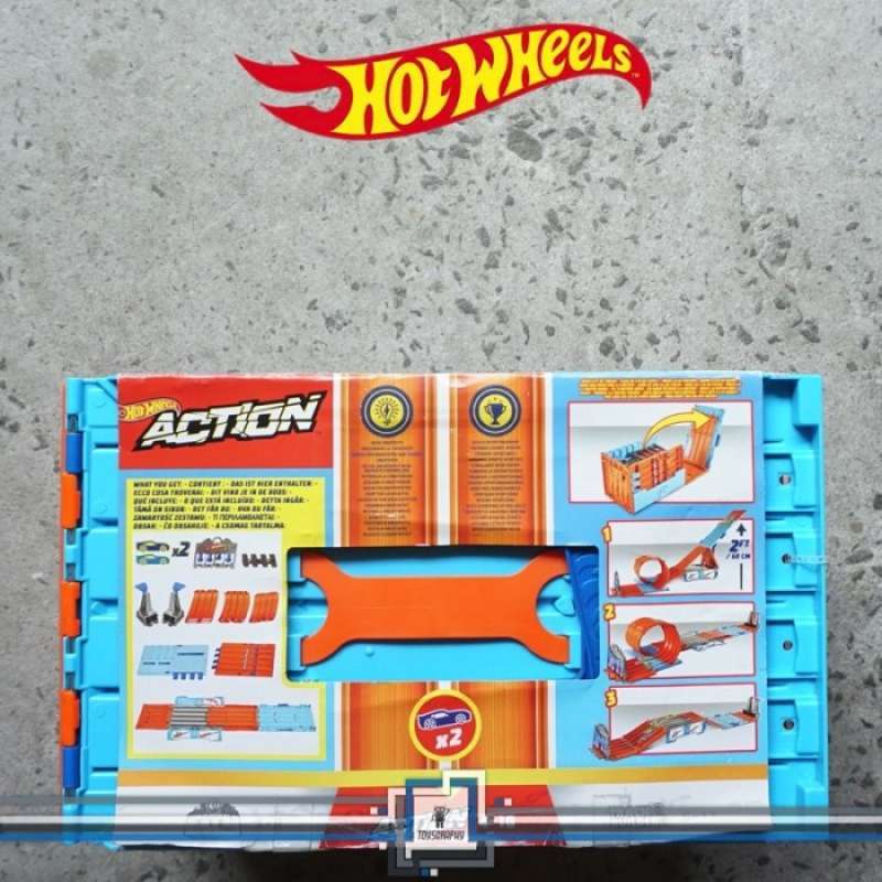Promo Hot Wheels Track Builder Race Crate Roll Out Raceway Hotwheels Jalur Diskon Di
