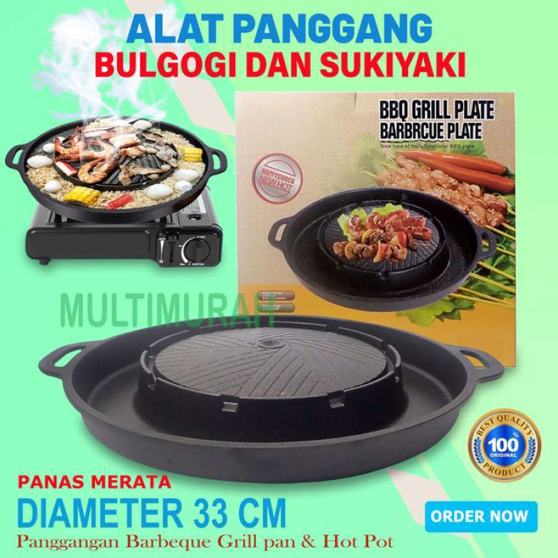 Promo Panci Bulgogi 2In1 Gm Cookware Hot Pot Grill Pan Alat Panggang Shabu Diskon 27 Di