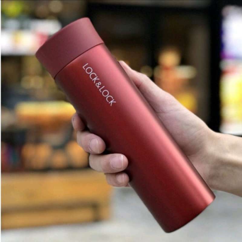 Promo Termos Botol Air Panas Dingin Hot Cool LOCKNLOCK Rich Tumbler Ml Merah ORIGINAL