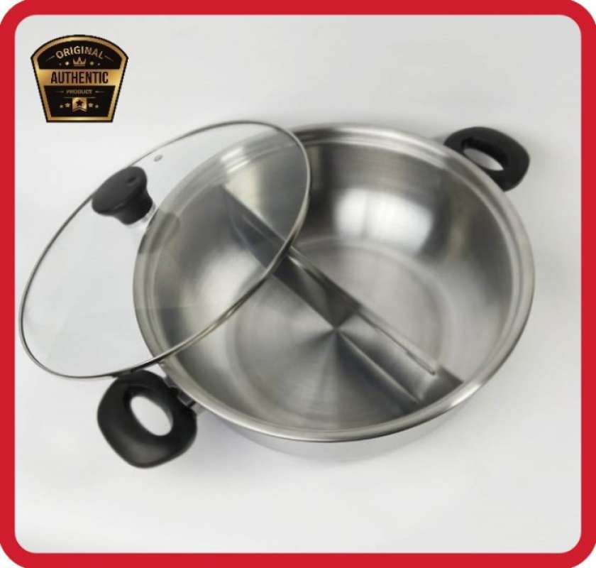 Promo Panci Shabu Sekat 28cm Hot Pot Sukiyaki Sukipot Suki Pan Stainless Diskon 61 Di Seller