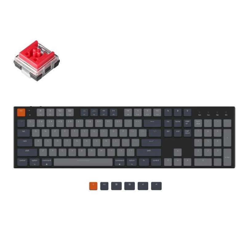Jual Keychron K Ultra Slim Full Size Optical Hot Swappable White Backlight Red Switch Di