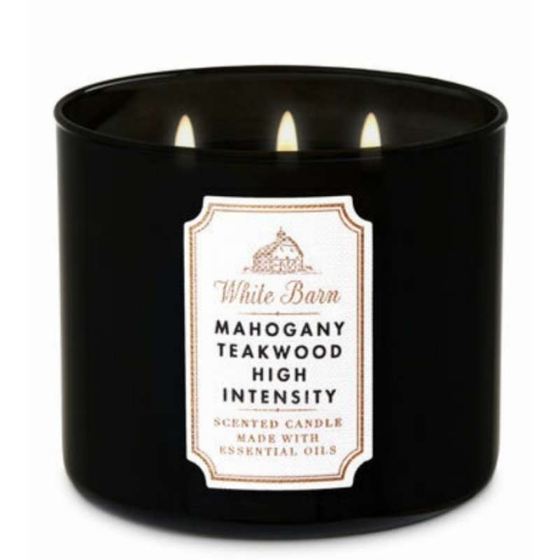 Jual BATH BODY WORKS BBW 3 WICK CANDLE MAHOGANY TEAKWOOD HIGH