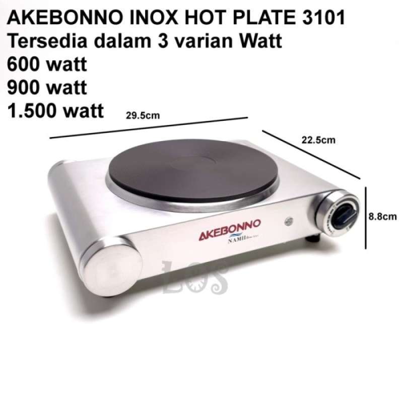 Jual Kompor Listrik Akebonno Inox Hot Plate SINGLE PLATE Watt Watt