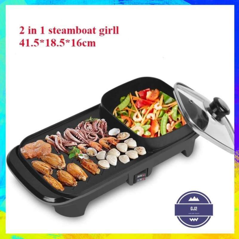 Jual Panci Listrik Fleco 607 BBQ Hot Pot STEAMBOAT SHABU 2 IN 1 ELECTRIC Di Seller Guna Jaya2