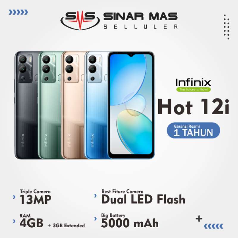Jual Infinix Hot 12i Smartphone 4GB 64GB Garansi Resmi Di Seller SINAR MAS SELLULER Official