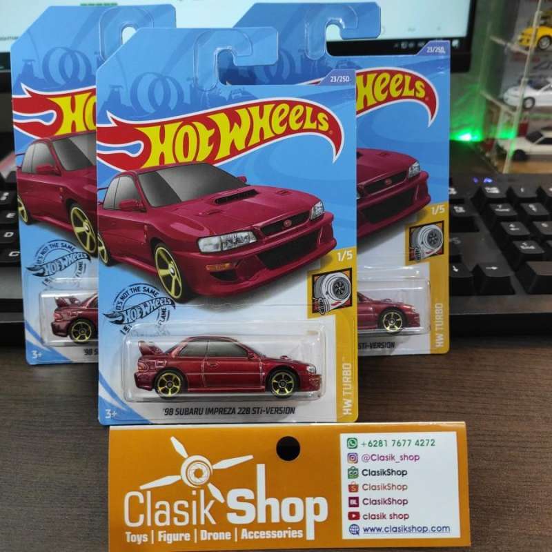Jual Hot Wheels Regular Subaru Impreza B STI Version Merah Maroon Di Seller CLASIKSHOP