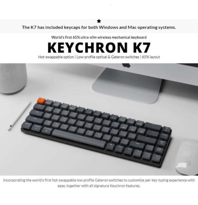 Jual Keychron K Hot Swappable White Backlight Optical Switch Bonus Pouch Di Seller Rayi Store