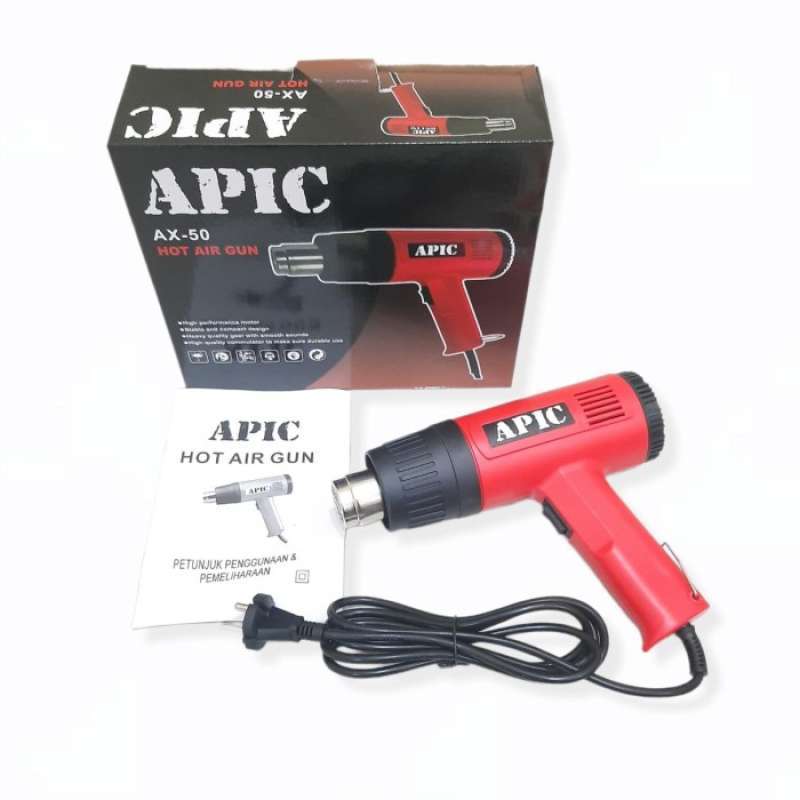 Promo Mesin Heat Gun APICAX Hot Air Gun Alat Pistol Pemanas Sablon Stiker Diskon Di