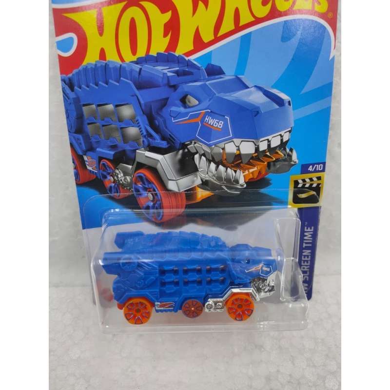 Jual Hot Wheels HW Ultimate T Rex Transporter Biru Screen Time Di