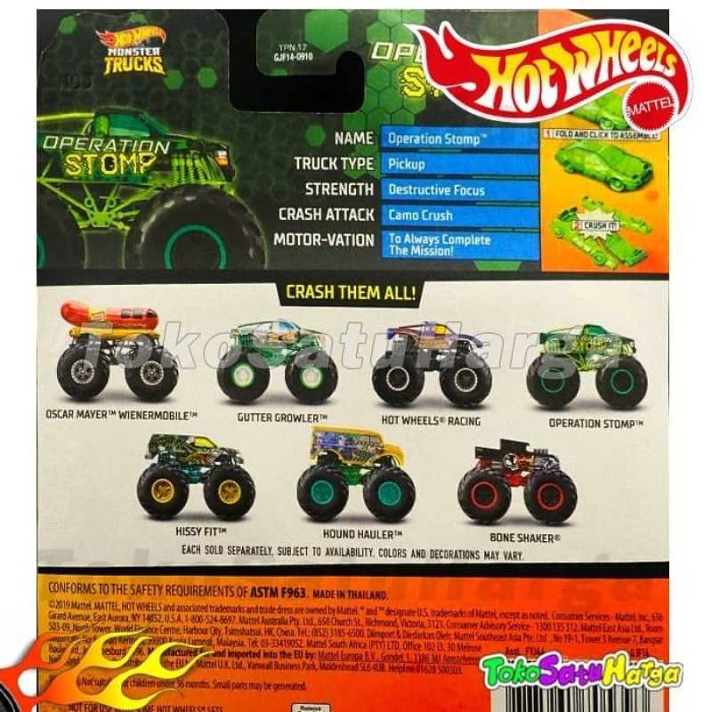 Promo Hot Wheels Monster Trucks Gutter Growler Hotwheels Mattel Lutofia Diskon Di Seller