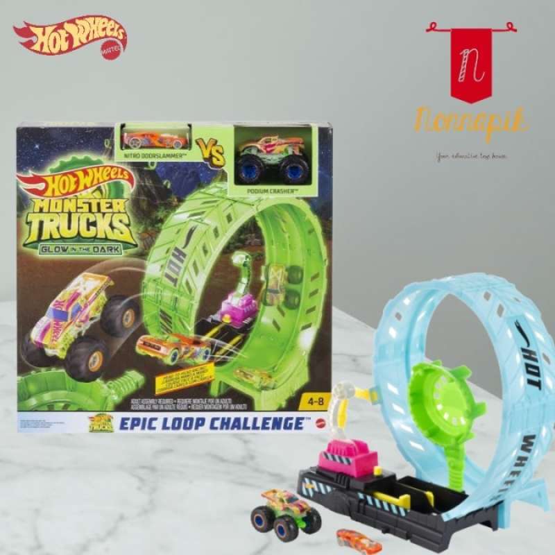 Promo Monster Trucks Epic Loop Challenge Hot Wheels Track Set Mainan