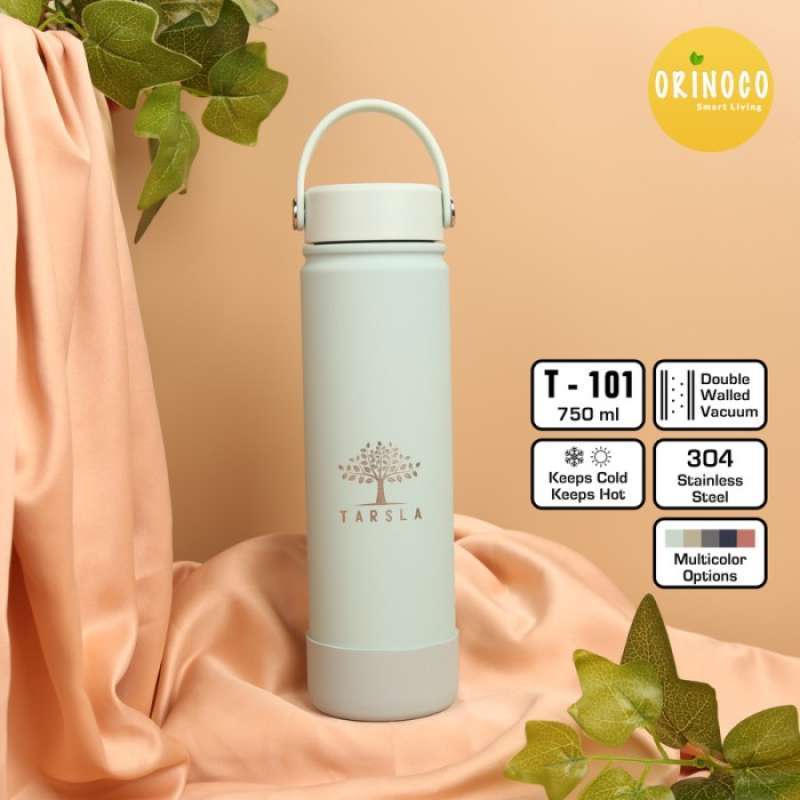 Promo BOTOL TERMOS DOFF COLOR STAINLESS DOUBLE WALL ML HOT COLD T Light Tosca Diskon