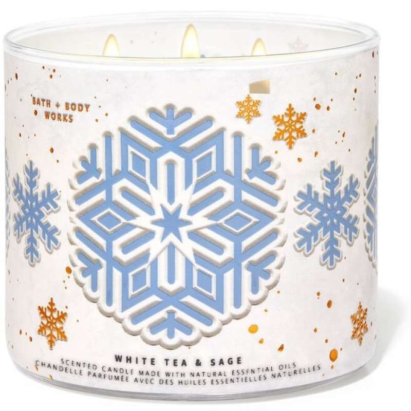 Promo Bath Body Works Bbw White Tea Sage Wick Candle G