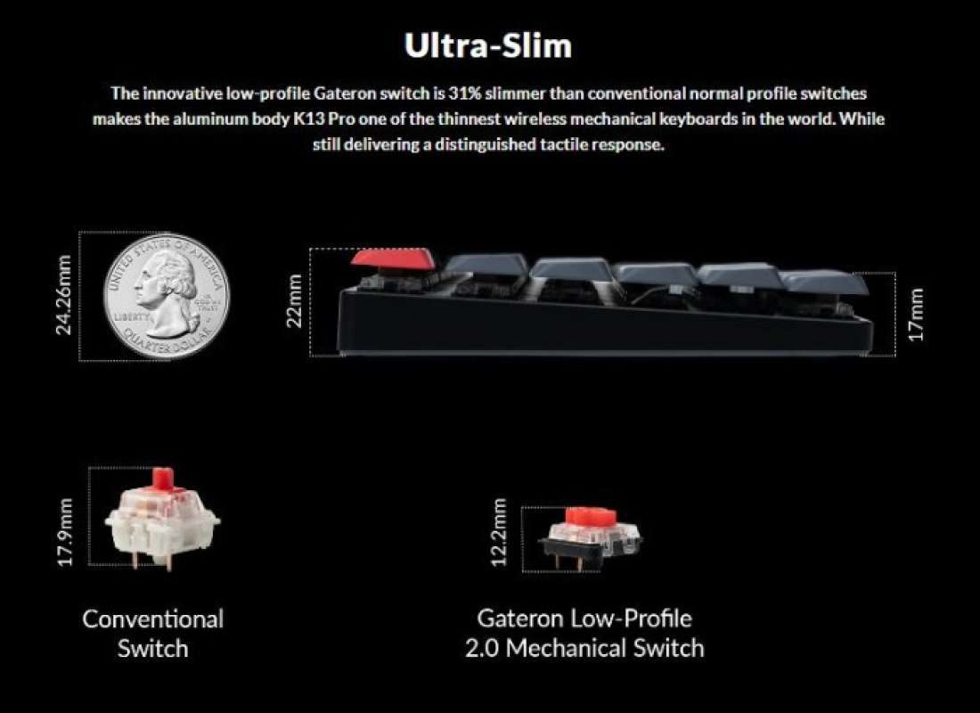 Promo Produk Ori Keychron K Pro Qmk Via Low Profile Gateron Hot Swapp Rgb Backlight