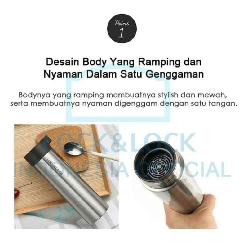 Promo Lock N Lock Knob Tumbler Ml Locknlock Termos Hot Cool Panas Dingin Termurah Abu Abu