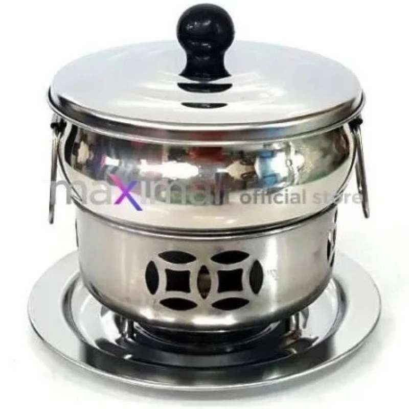 Promo Steamboat Sop Stainless Steel Pemanas Shabu Hot Pot Soup 16 Cm Diskon 23 Di Seller