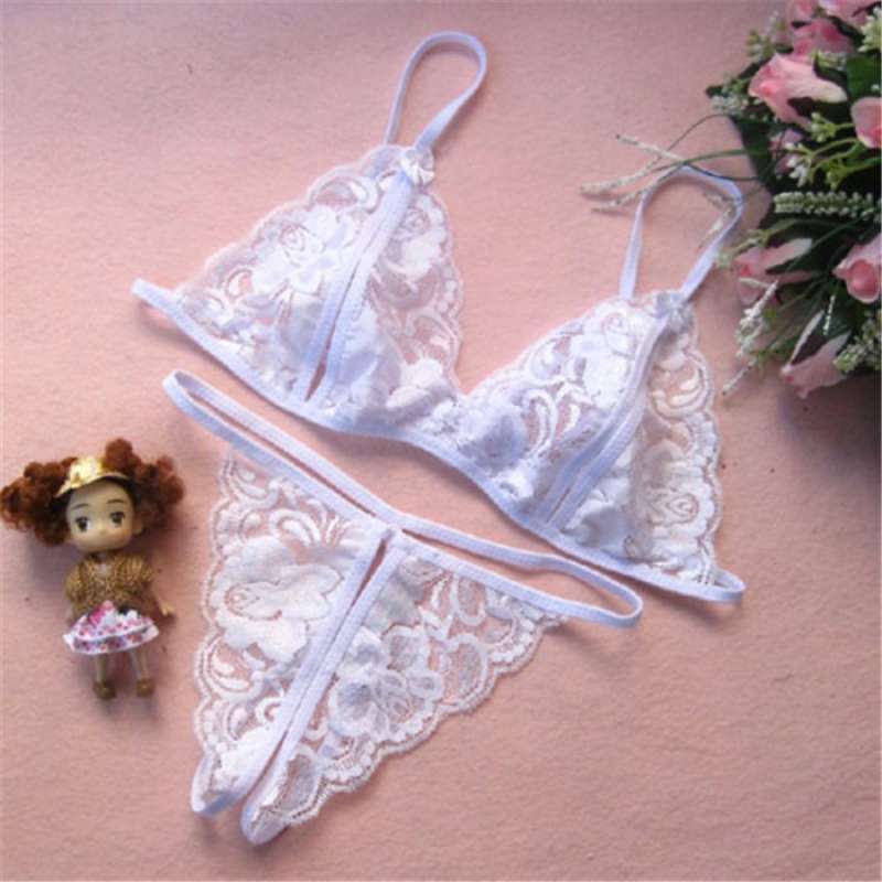 Jual Set Bra G String Terbuka Renda Bikini Sexy Lingerie Seksi