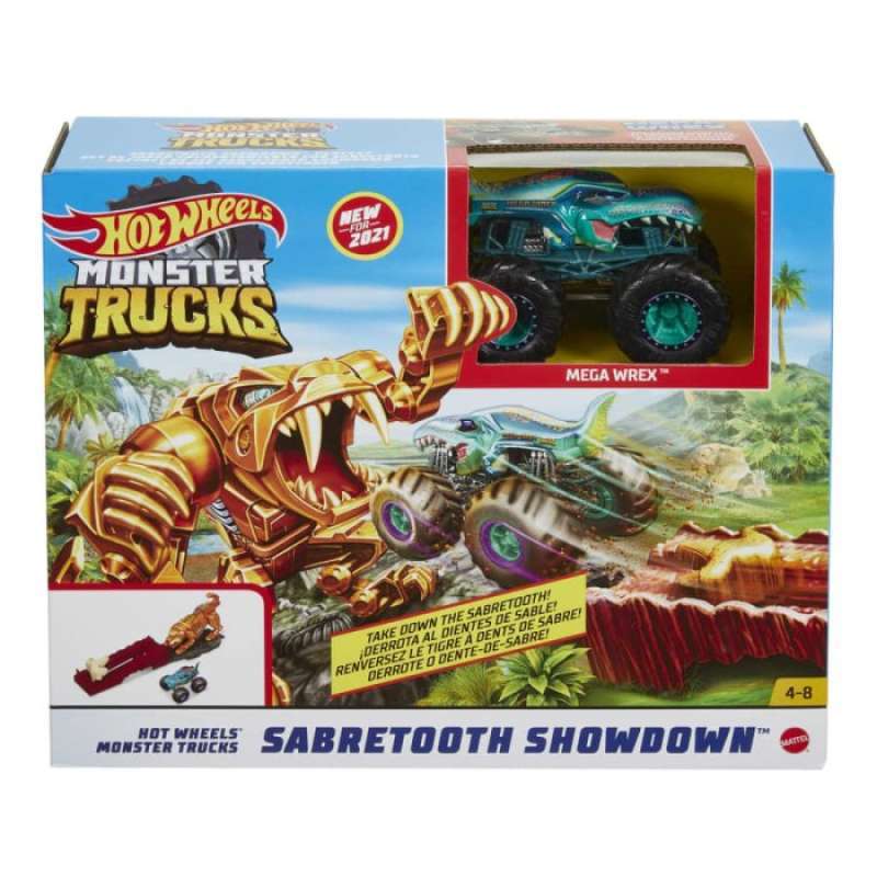 Promo Mattel Hot Wheels Hotwheels Monster Trucks Sabretooth Showdown Diskon Di Seller