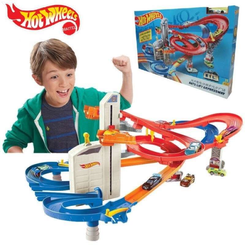 Promo Mattel Ori HotWheels Auto Lift Expressway Hot Wheels Motorized Lift Diskon Di Seller