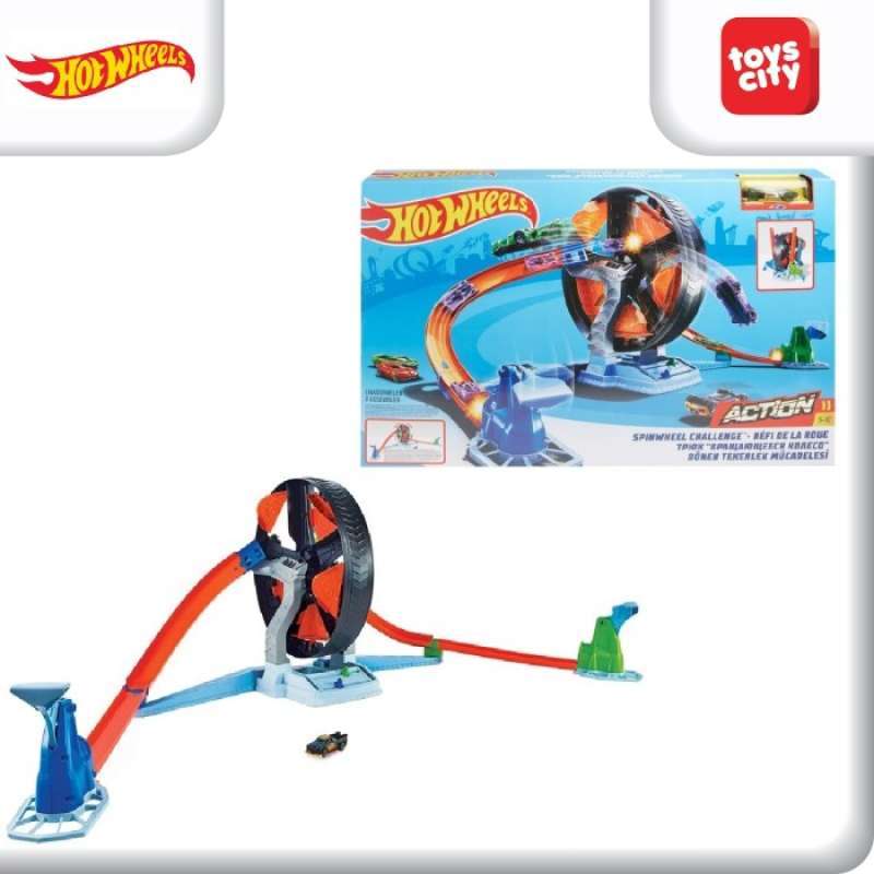 Promo Hot Wheels Spinwheel Challenge Play Set Mainan Track Set Diskon Di Seller Qairina