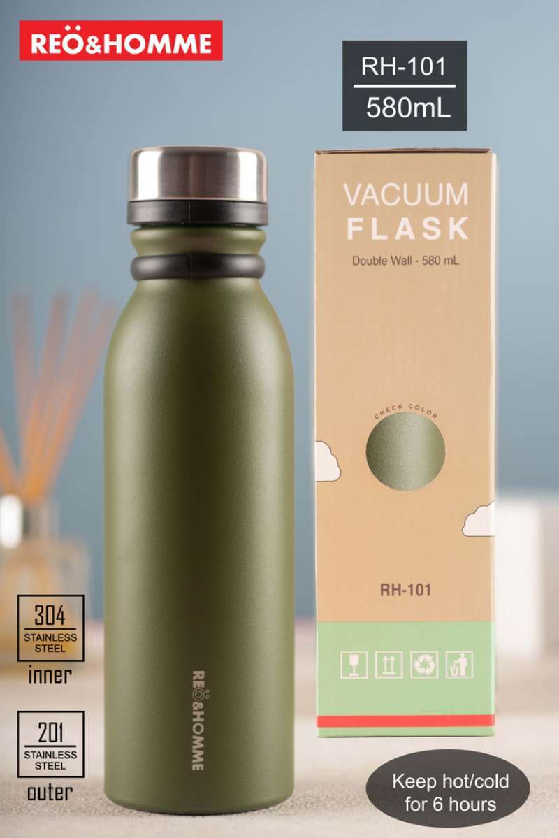 Promo REO HOMME TERMOS STAINLESS FULL COLOR HOT COLD 580ML TUMBLER RH 101 Green Diskon 50
