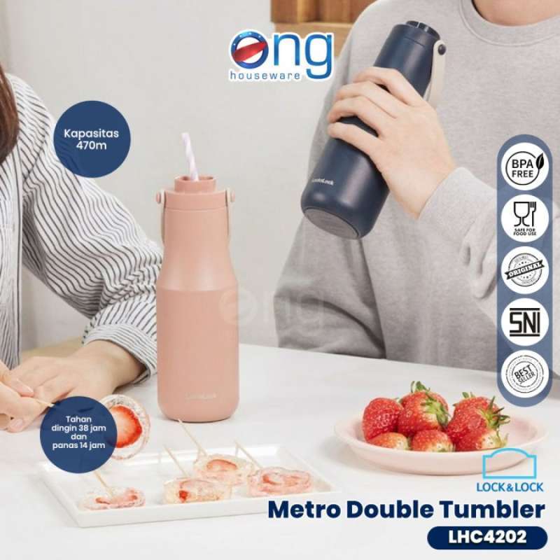 Promo Botol Termos Air Minum Metro Double Hot Cool Ml Lhc Locknlock Diskon Di Seller