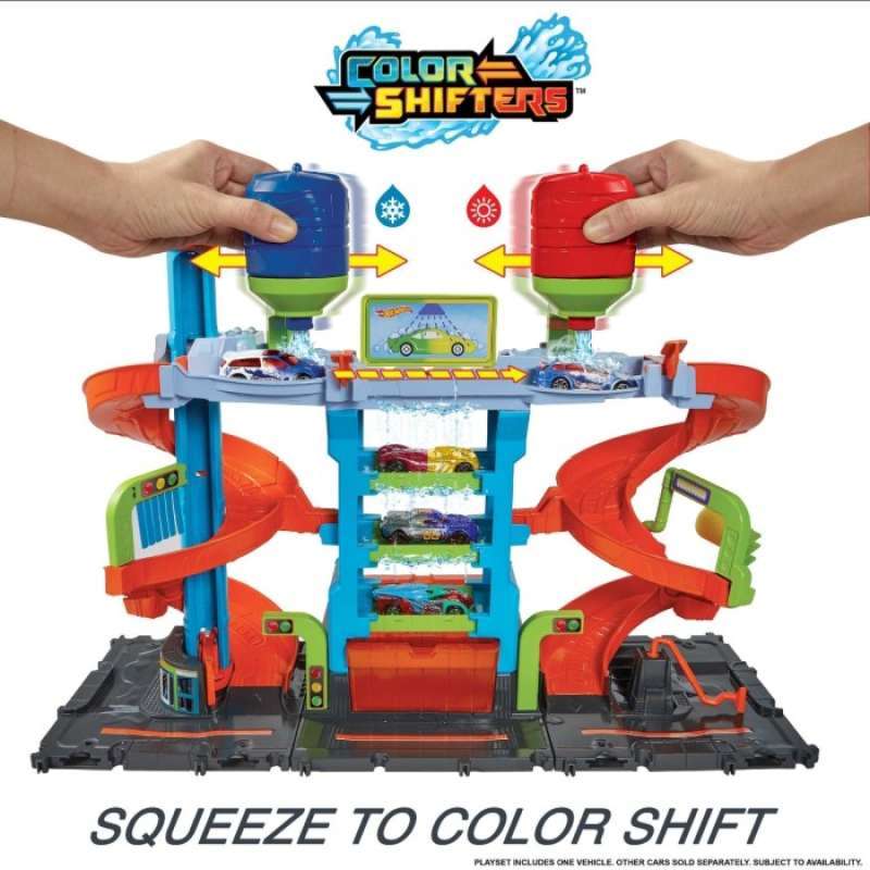 Promo Hot Wheels City Color Shifters Mega Tower Car Wash Track Diskon 23 Di Seller Qairina