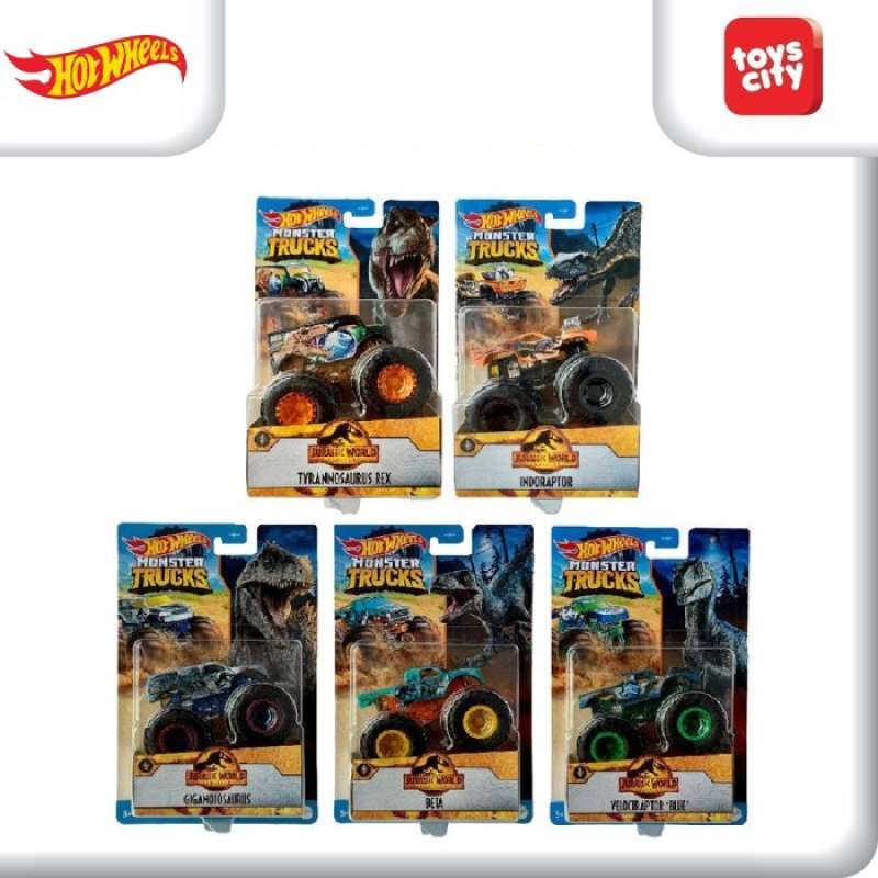 Promo Hot Wheels Monster Trucks Jurassic World Assorted Mainan Mobilan Lutofia Diskon Di
