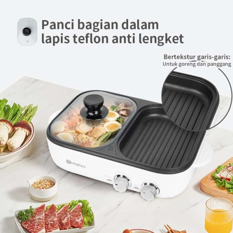 Jual Simplus Panci Wajan Listrik In Bbq Pan Shabu Shabu Hot Pot Grill Di Seller Circlet