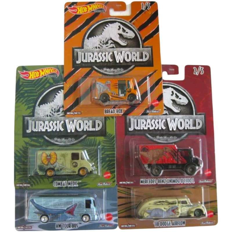 Promo Hot Wheels Set JURASSIC WORLD Tour Bus Mercedes Benz Unimog Dodge Diskon 23 Di Seller