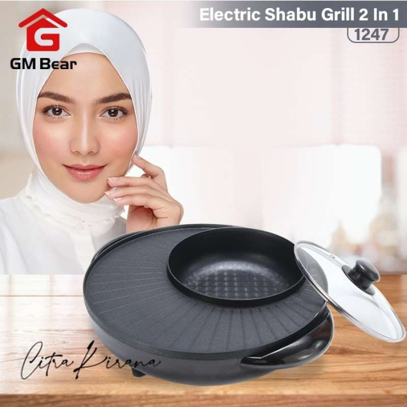 Promo Gm Bear Pangangan Hot Pot Shabu Elektrik Blade Hot Pot Grill Bbq Diskon Di